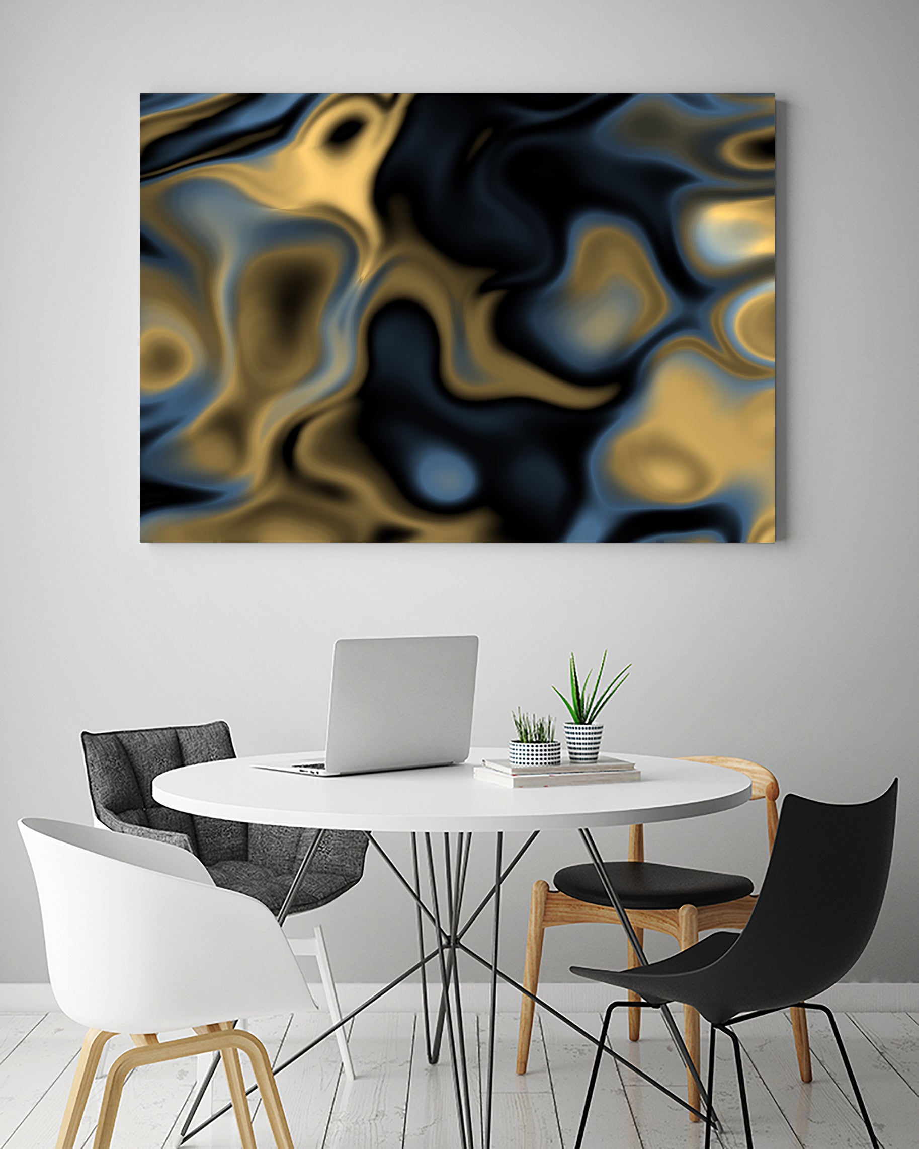 Blue Gold by christy Leigh hodgin on GIANT ART - blue digital painting