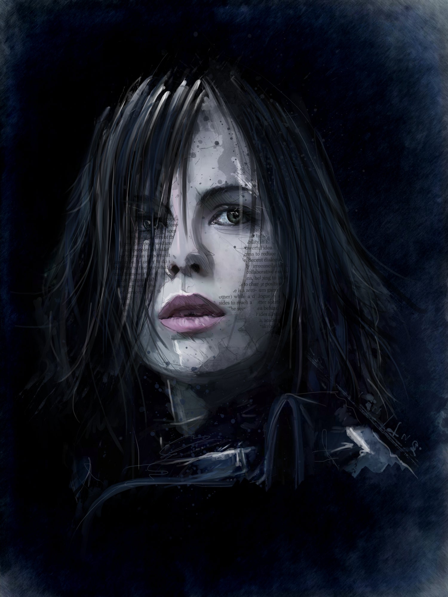 Selene by Claudio Tosi on GIANT ART - black digital painting