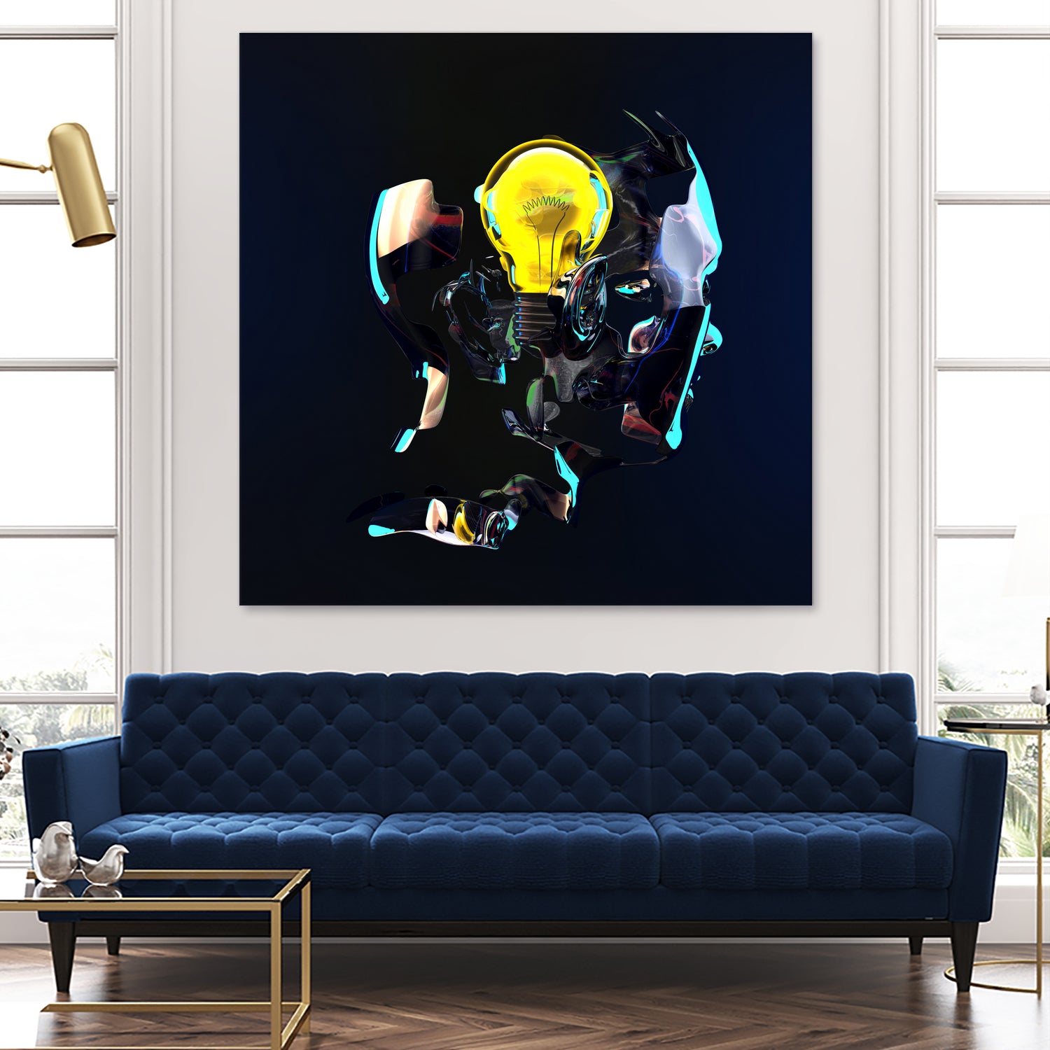 BULB by Anthony Gargasz on GIANT ART - blue 3d art