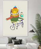 Tiger & Owl Bike by Ashley Percival on GIANT ART - digital drawing