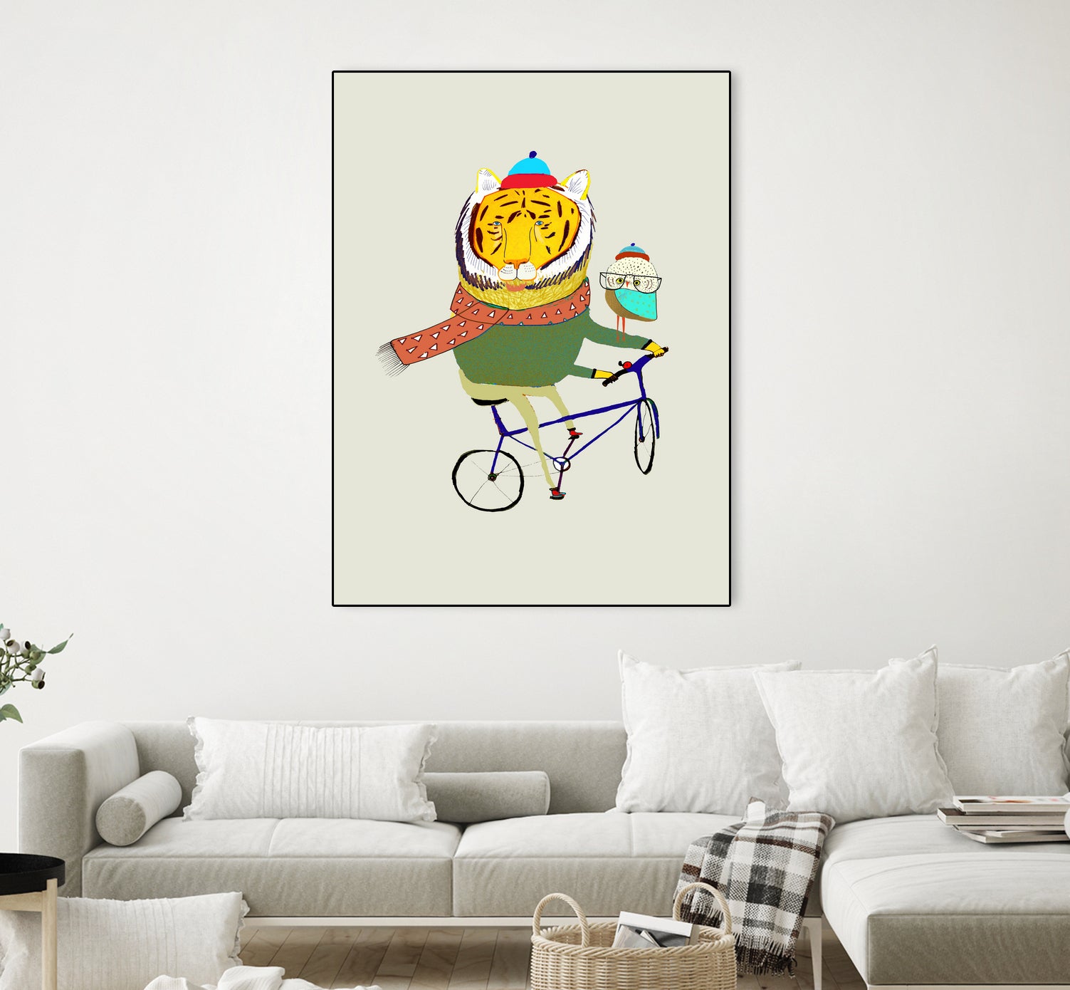 Tiger & Owl Bike by Ashley Percival on GIANT ART - digital drawing