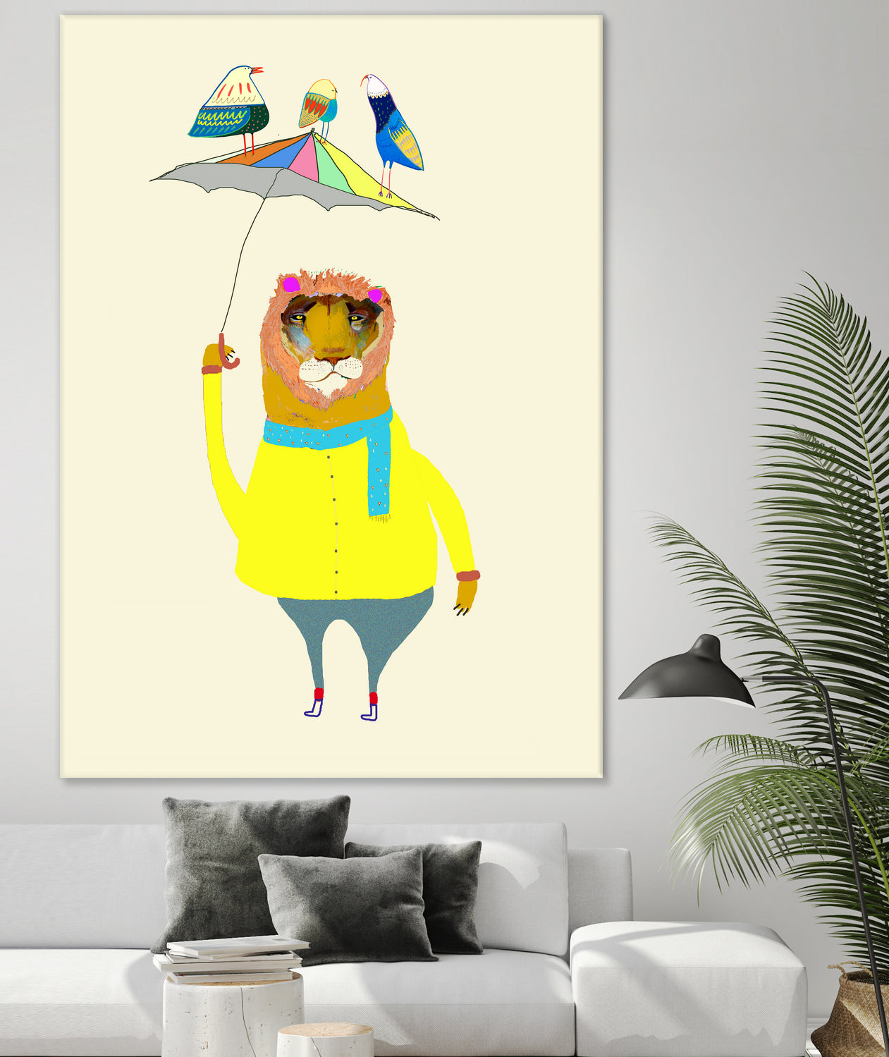 Lion With Umbrella by Ashley Percival on GIANT ART - digital drawing