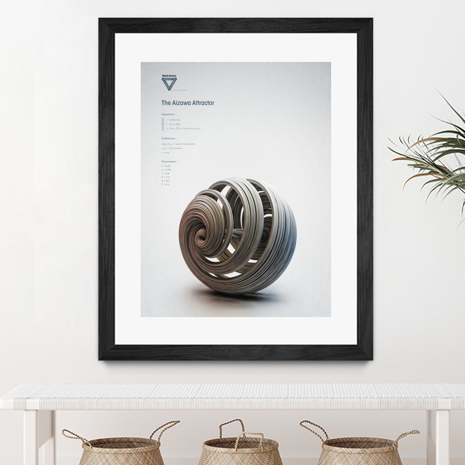 The Aizawa Attractor by . Chaotic Atmospheres on GIANT ART - gray 3d art