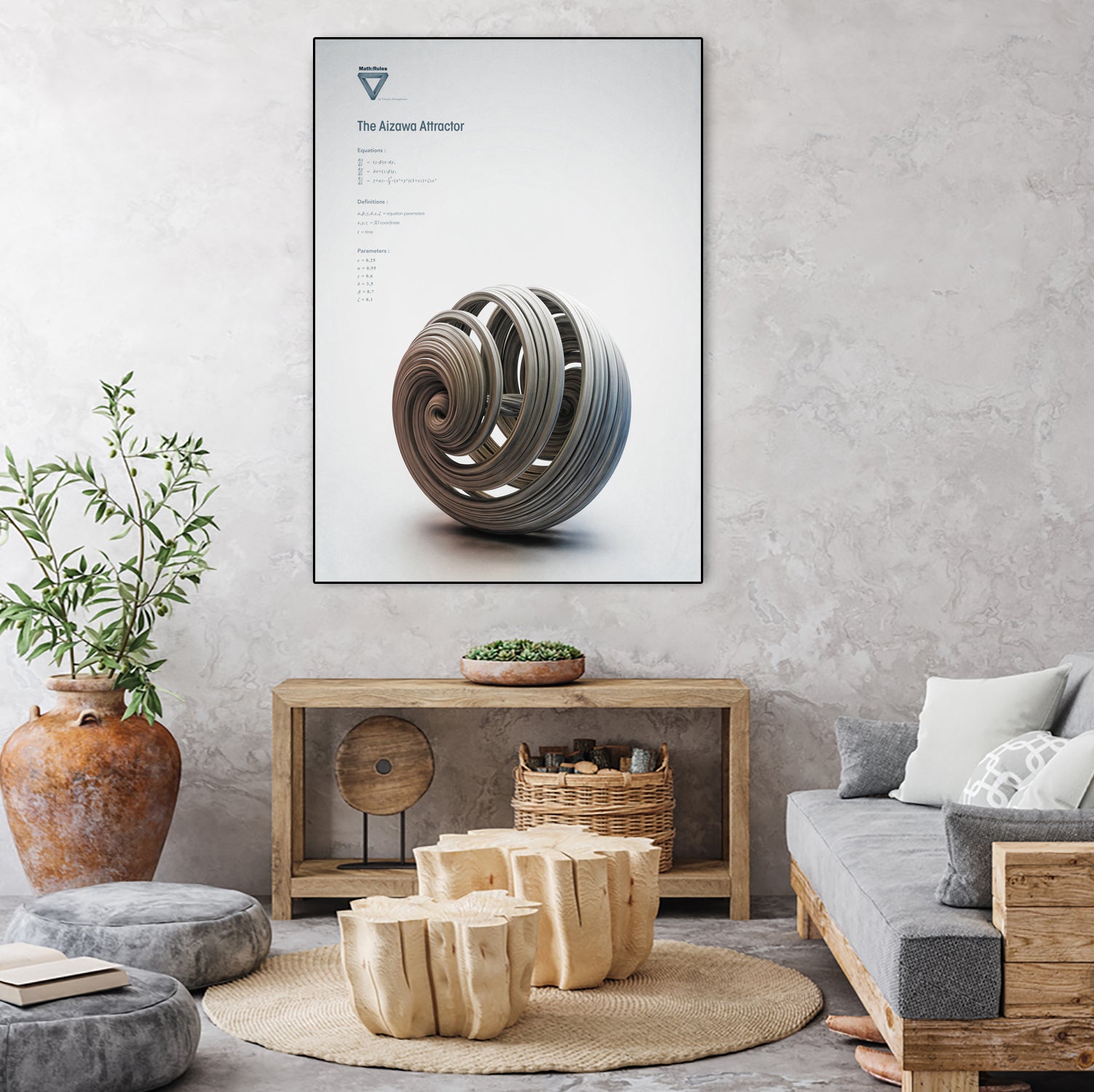 The Aizawa Attractor by . Chaotic Atmospheres on GIANT ART - gray 3d art