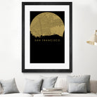 San Francisco city map gold by Javier Ruiz on GIANT ART - brown digital drawing