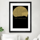 San Francisco city map gold by Javier Ruiz on GIANT ART - brown digital drawing