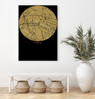 Paris city map gold by Javier Ruiz on GIANT ART - brown digital drawing