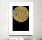 Paris city map gold by Javier Ruiz on GIANT ART - brown digital drawing