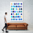 Rain by Elisabeth Fredriksson on GIANT ART - blue mixed media