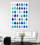 Rain by Elisabeth Fredriksson on GIANT ART - blue mixed media