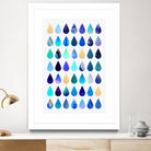 Rain by Elisabeth Fredriksson on GIANT ART - blue mixed media