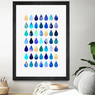 Rain by Elisabeth Fredriksson on GIANT ART - blue mixed media