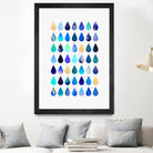 Rain by Elisabeth Fredriksson on GIANT ART - blue mixed media