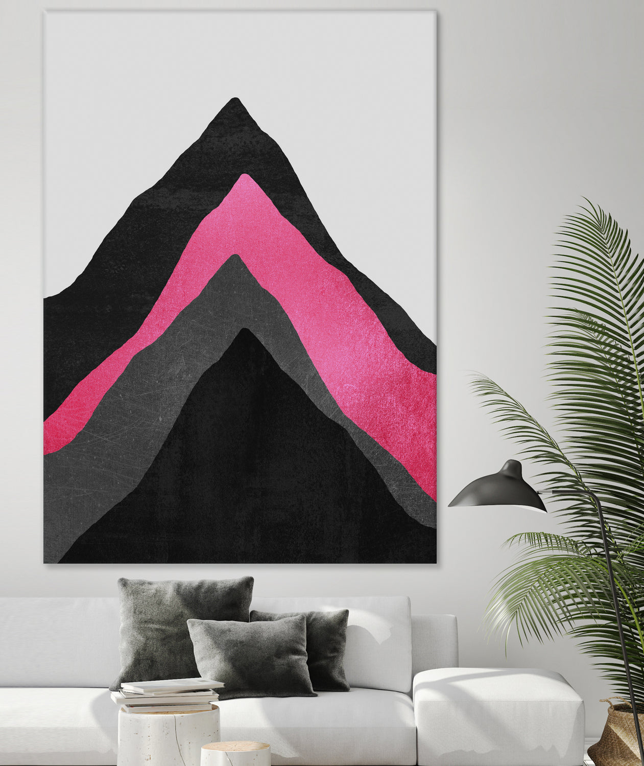 Four Mountains / Pink by Elisabeth Fredriksson on GIANT ART - pink digital painting