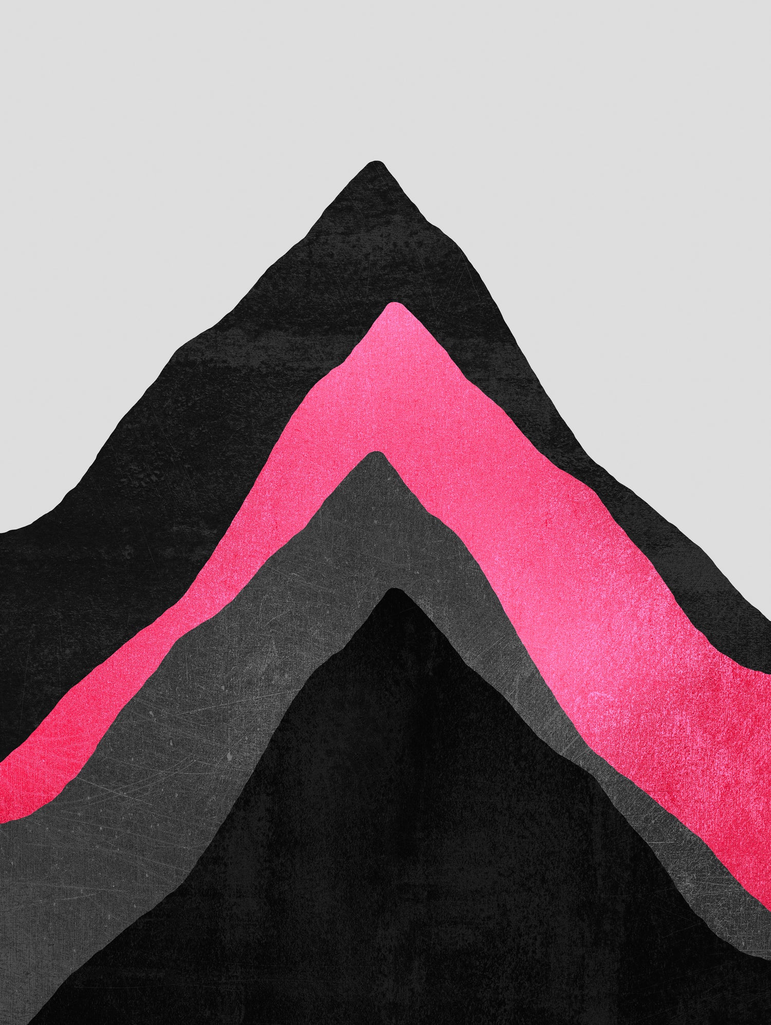 Four Mountains / Pink by Elisabeth Fredriksson on GIANT ART - pink digital painting