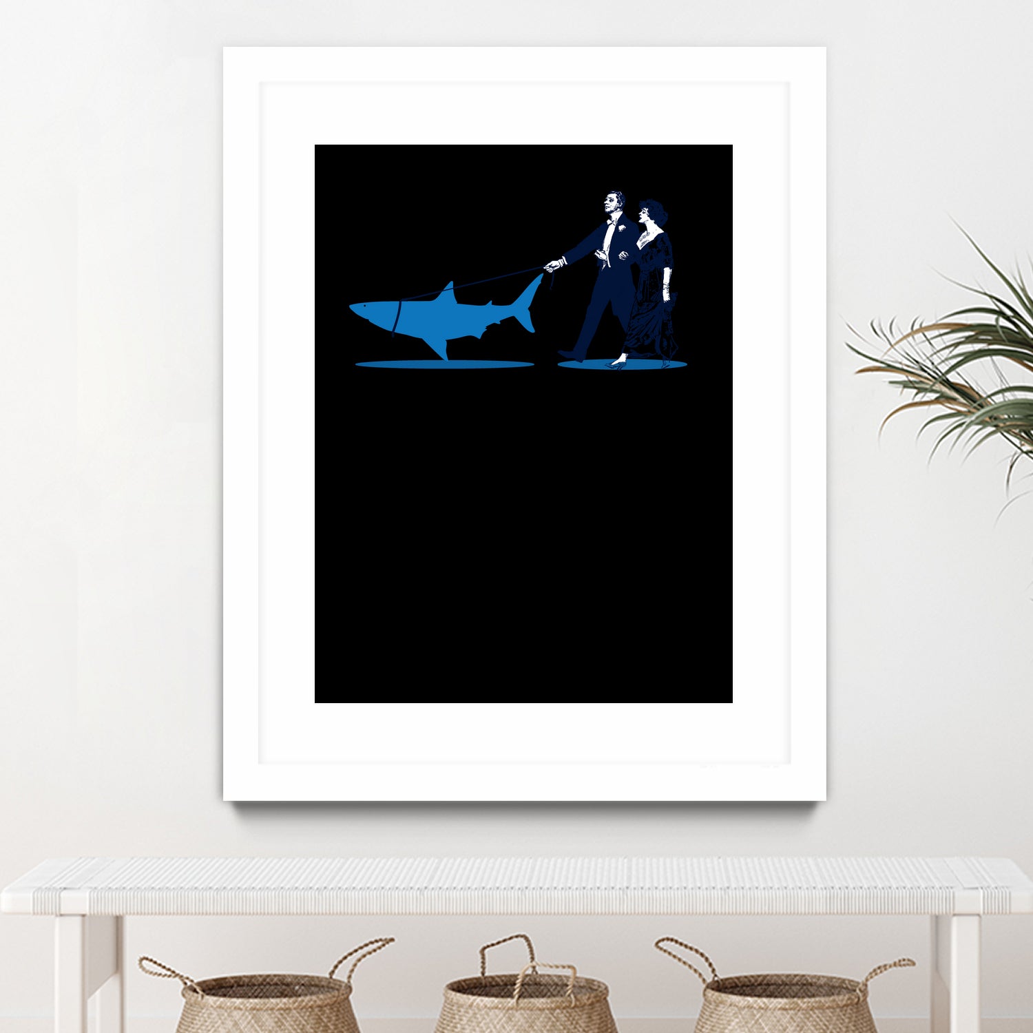 Walking the Shark by Rob Snow on GIANT ART - blue digital drawing