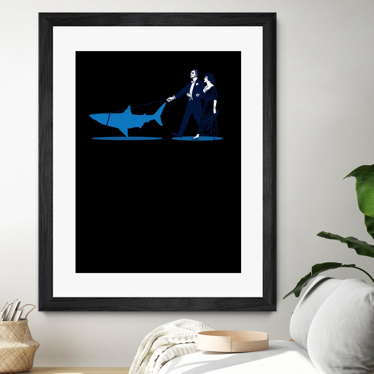 Walking the Shark by Rob Snow on GIANT ART - blue digital drawing