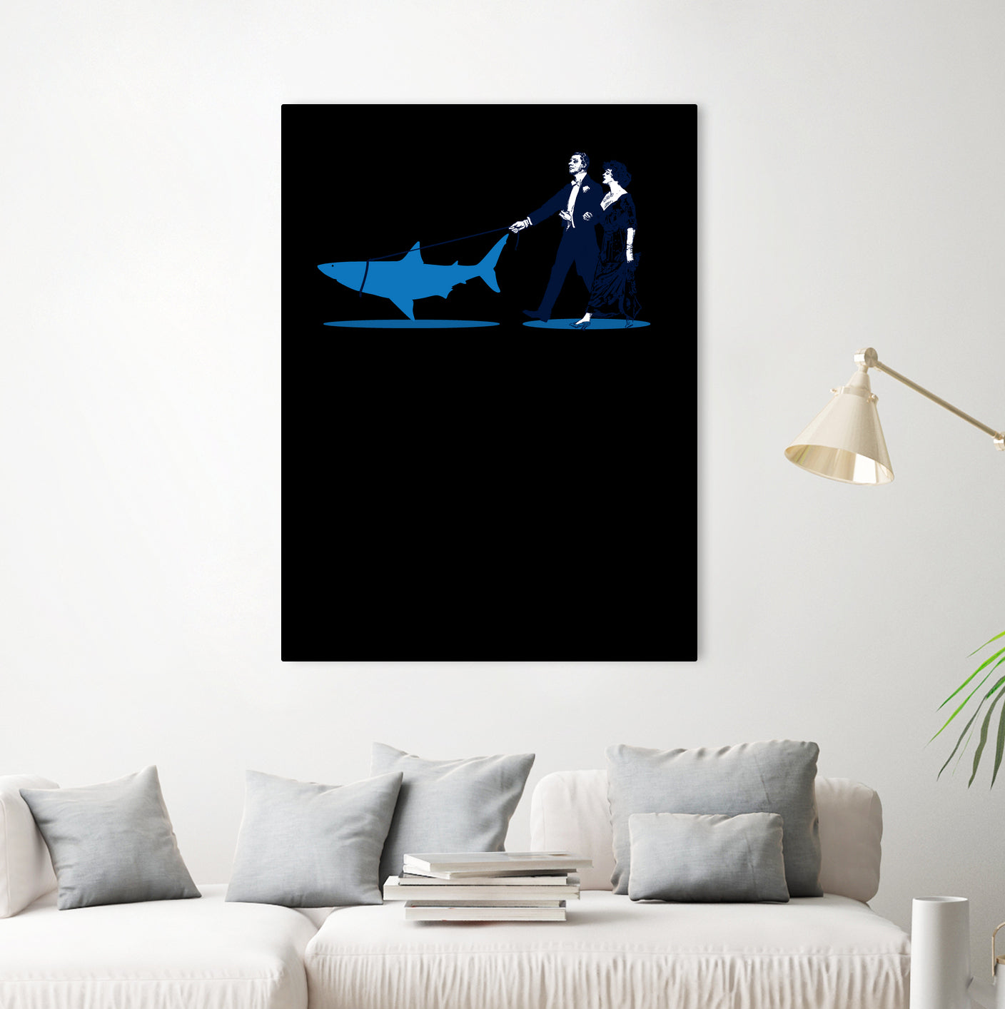 Walking the Shark by Rob Snow on GIANT ART - blue digital drawing