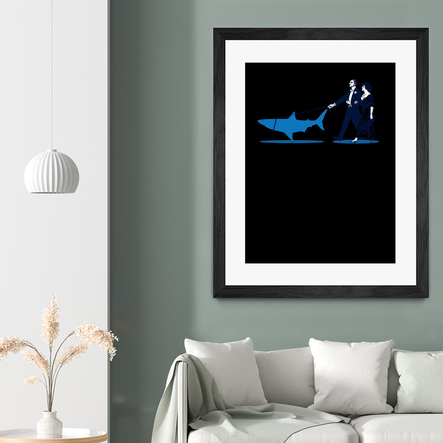 Walking the Shark by Rob Snow on GIANT ART - blue digital drawing