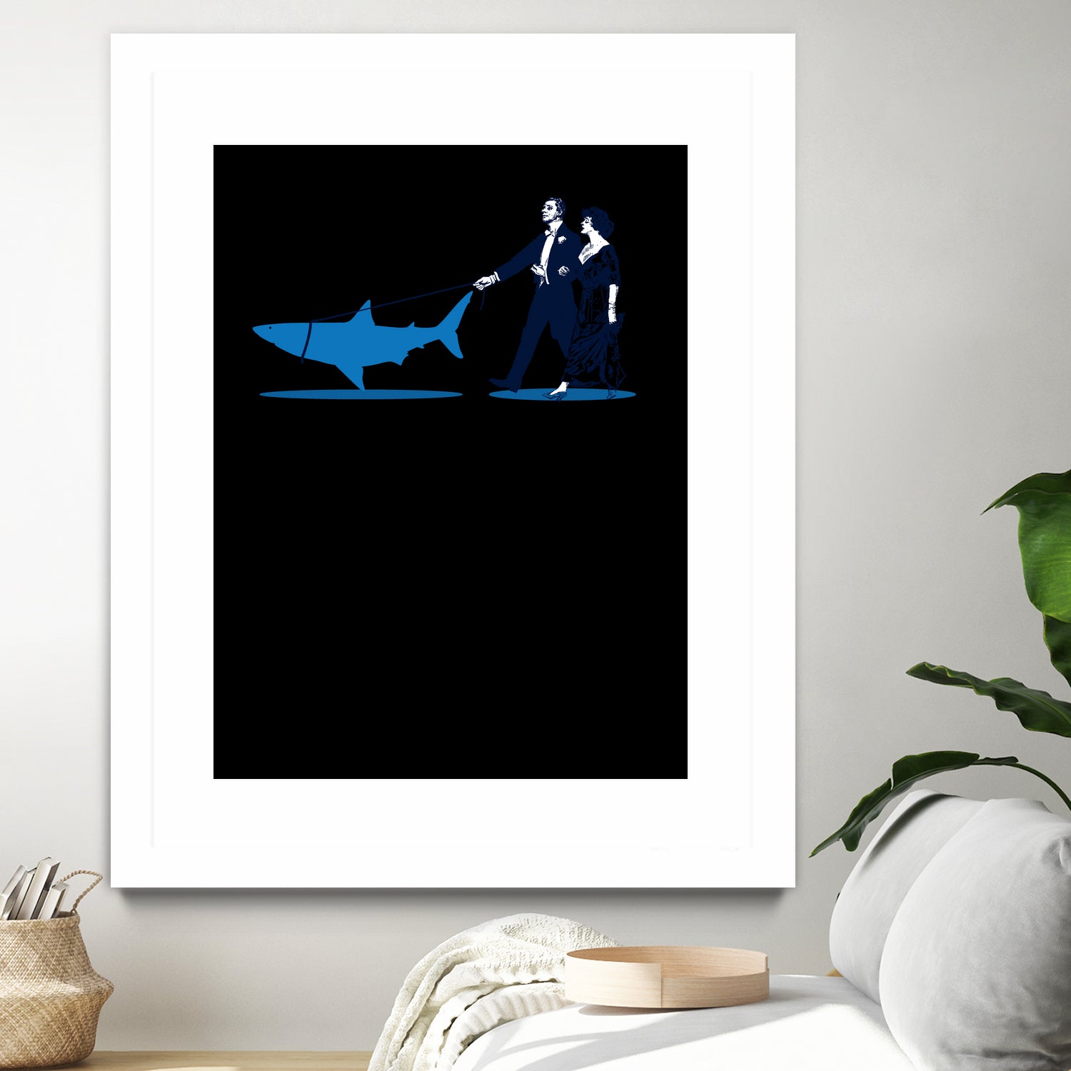 Walking the Shark by Rob Snow on GIANT ART - blue digital drawing