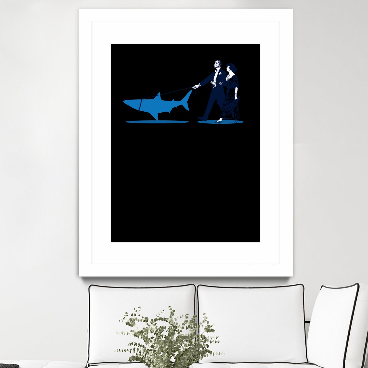 Walking the Shark by Rob Snow on GIANT ART - blue digital drawing