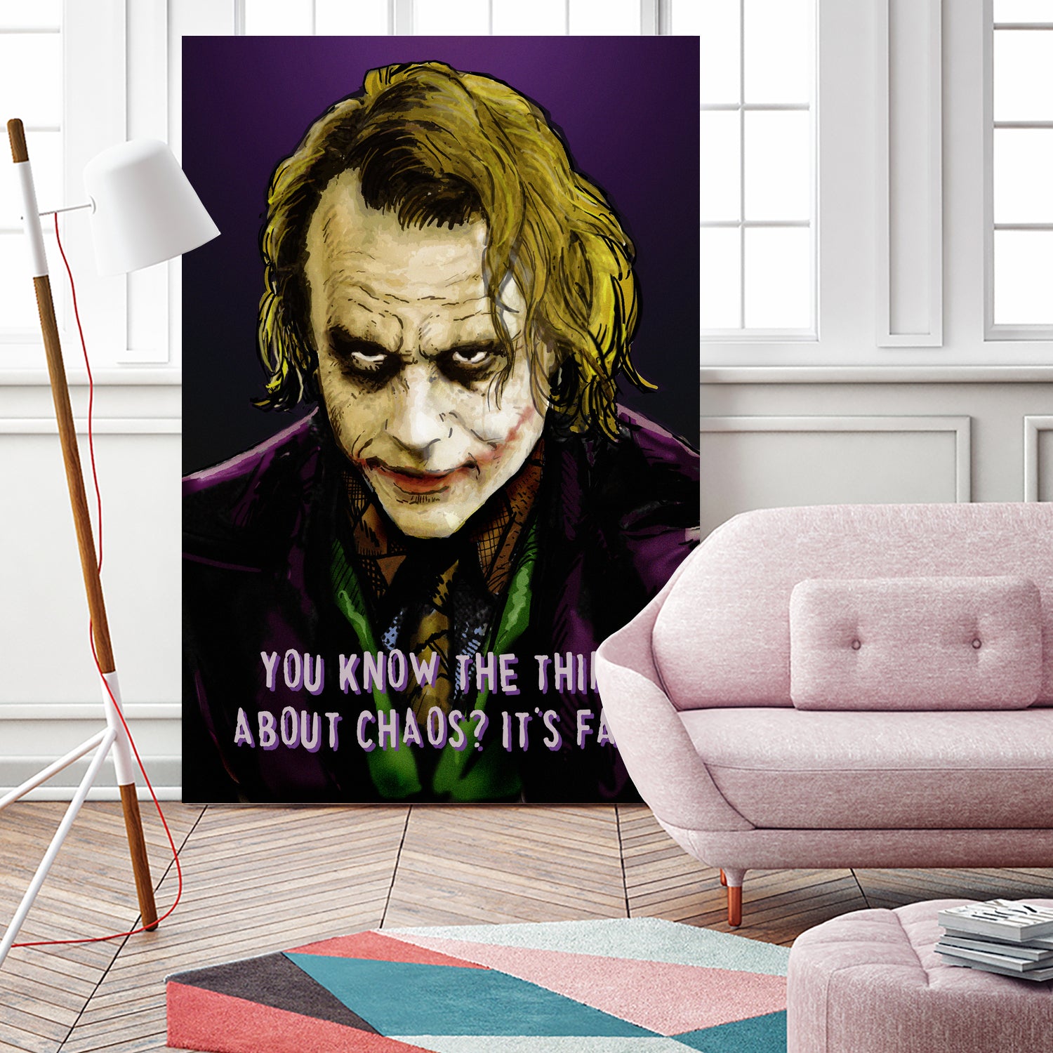 Joker Says by Dan Avenell on GIANT ART - fuchsia digital painting