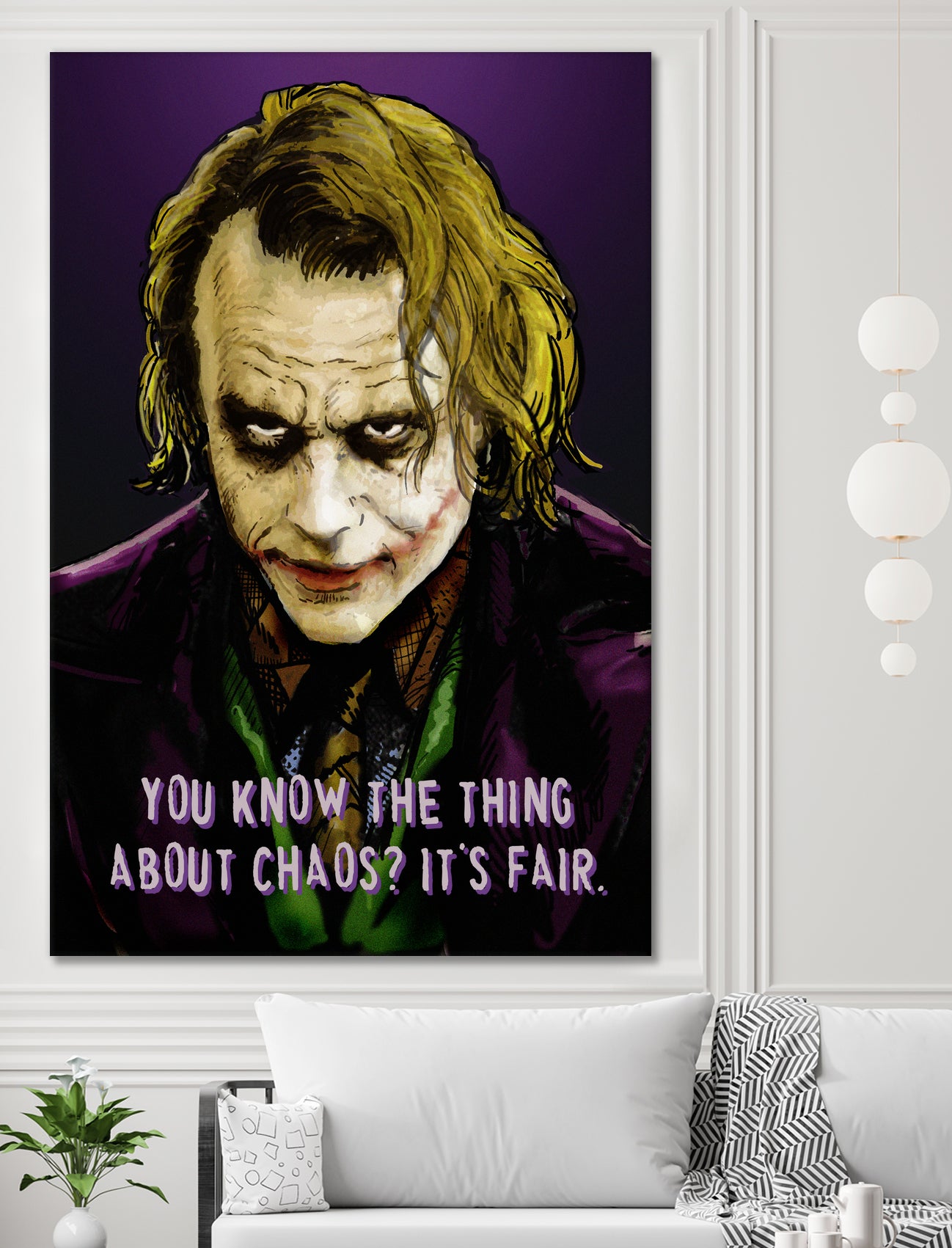 Joker Says by Dan Avenell on GIANT ART - fuchsia digital painting