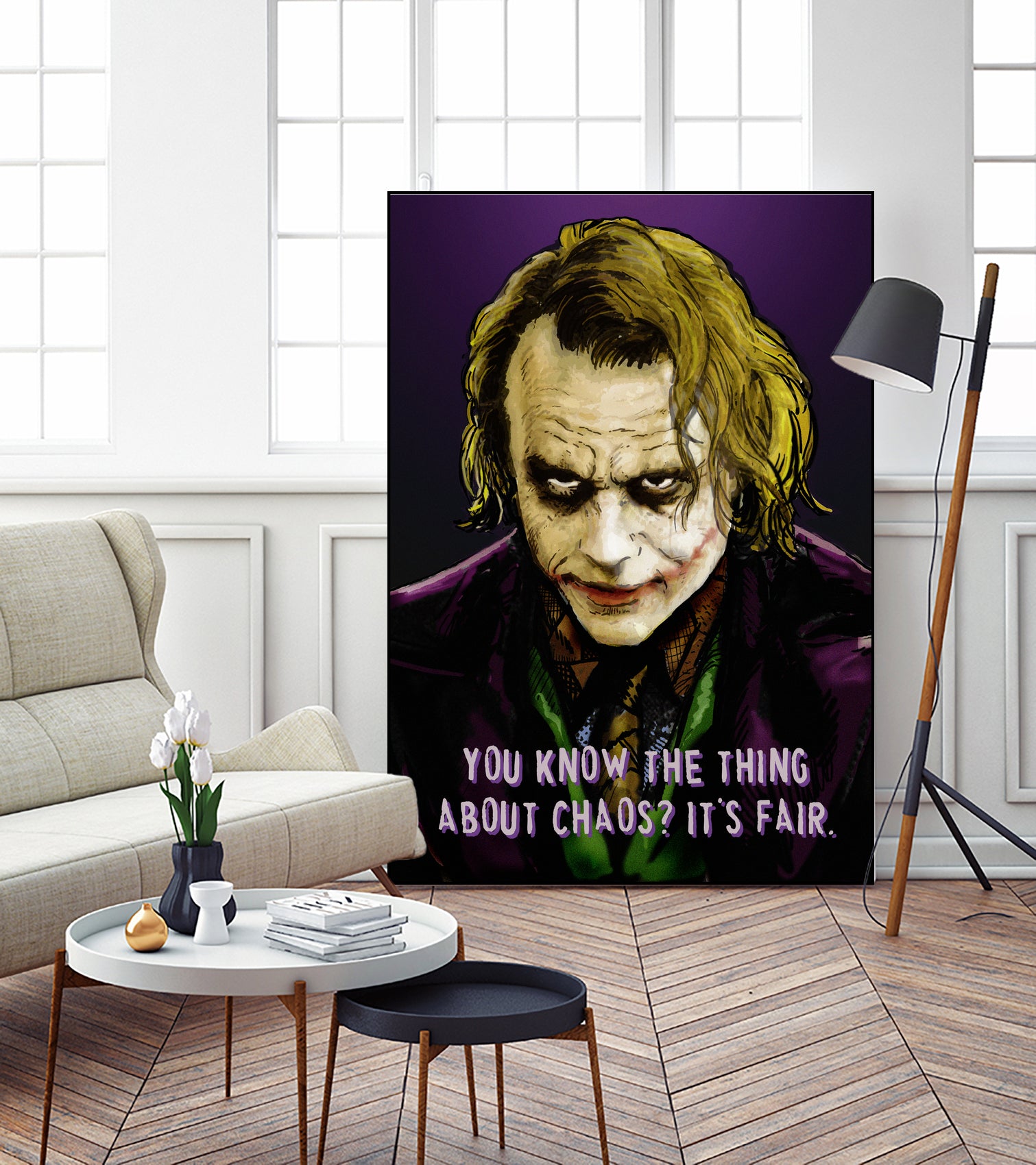 Joker Says by Dan Avenell on GIANT ART - fuchsia digital painting