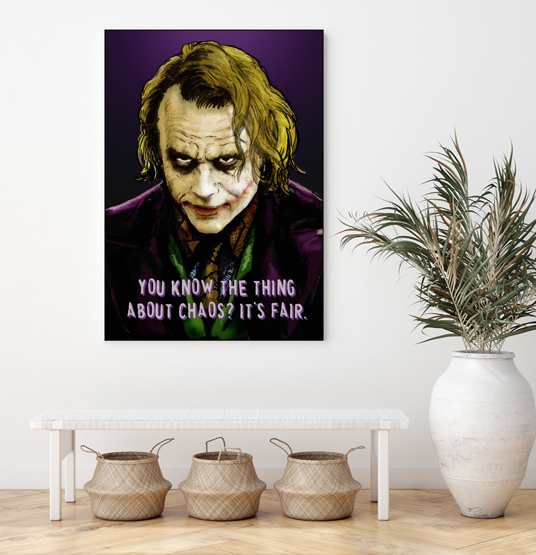 Joker Says by Dan Avenell on GIANT ART - fuchsia digital painting