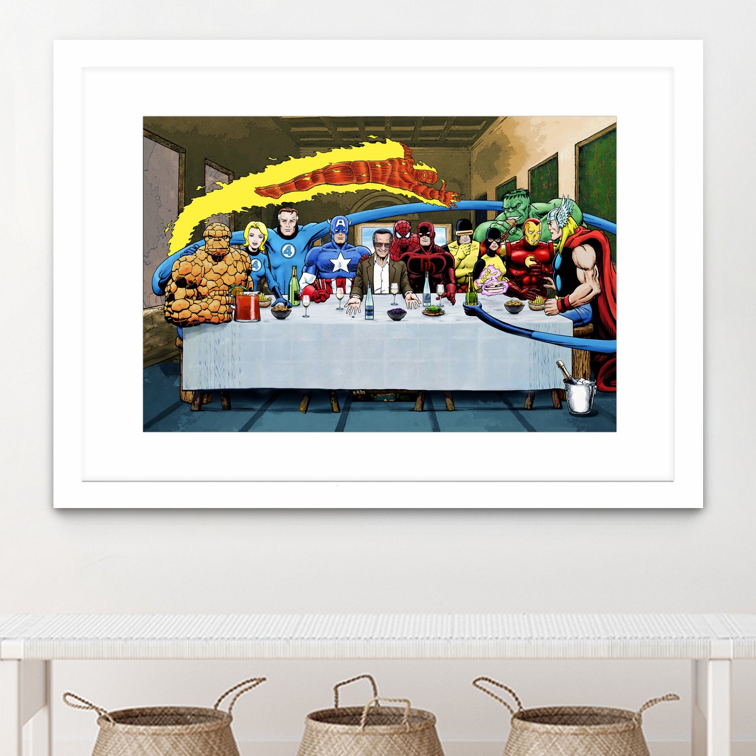 Marvel: Stan Lee's Super Supper by Dan Avenell on GIANT ART - gray digital drawing