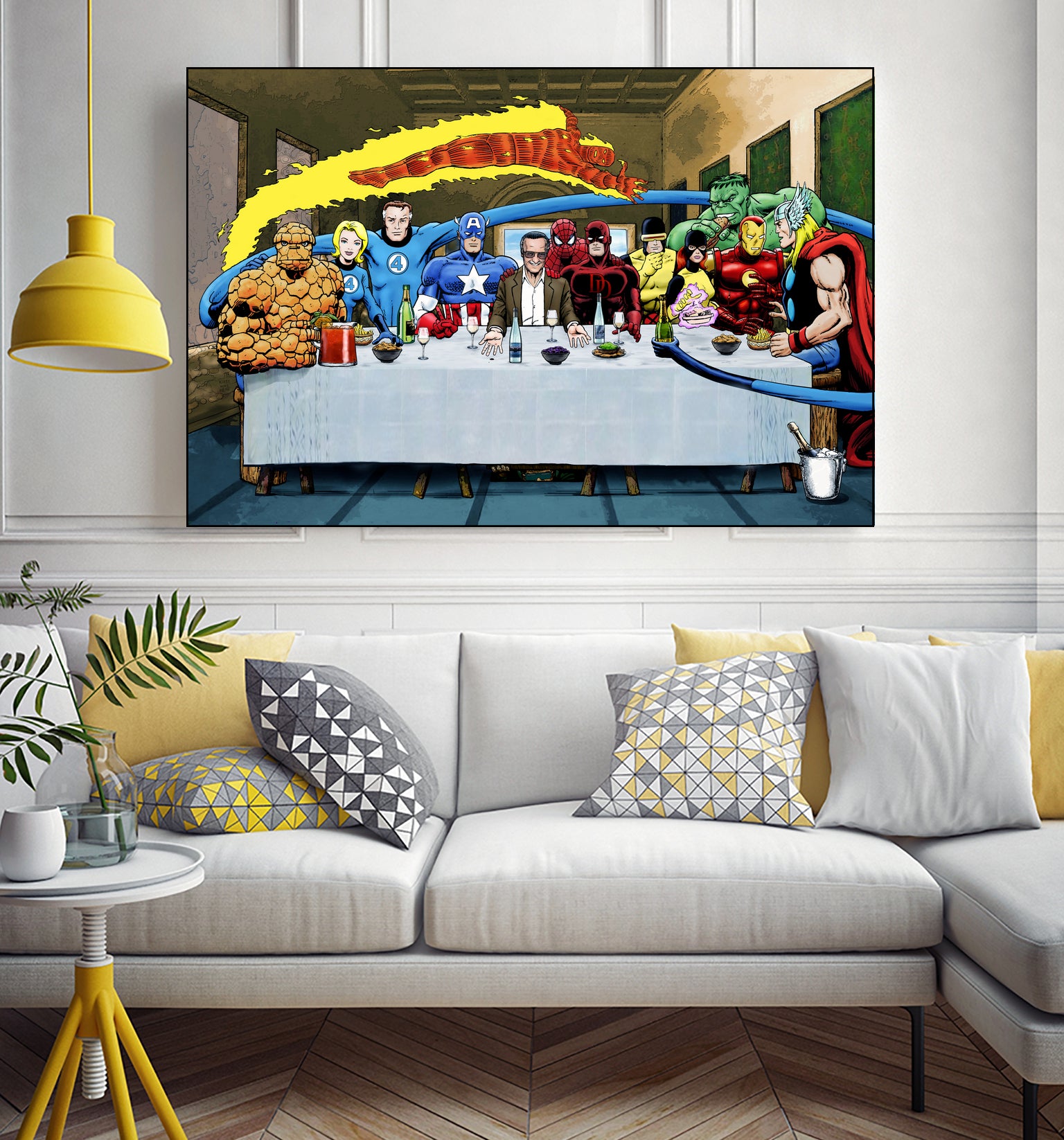 Marvel: Stan Lee's Super Supper by Dan Avenell on GIANT ART - gray digital drawing