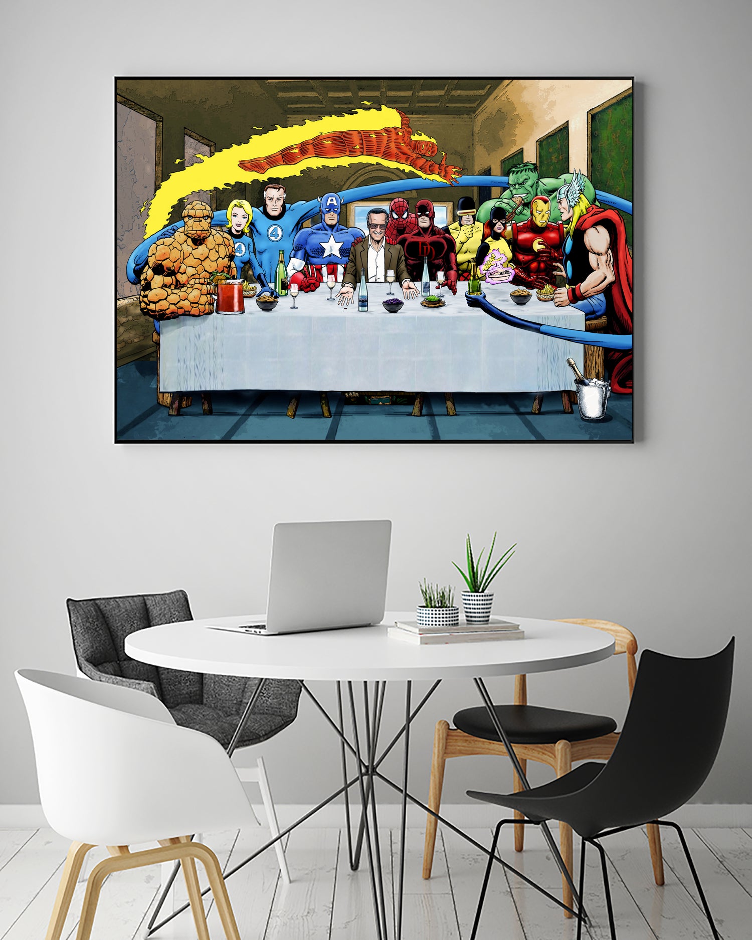 Marvel: Stan Lee's Super Supper by Dan Avenell on GIANT ART - gray digital drawing