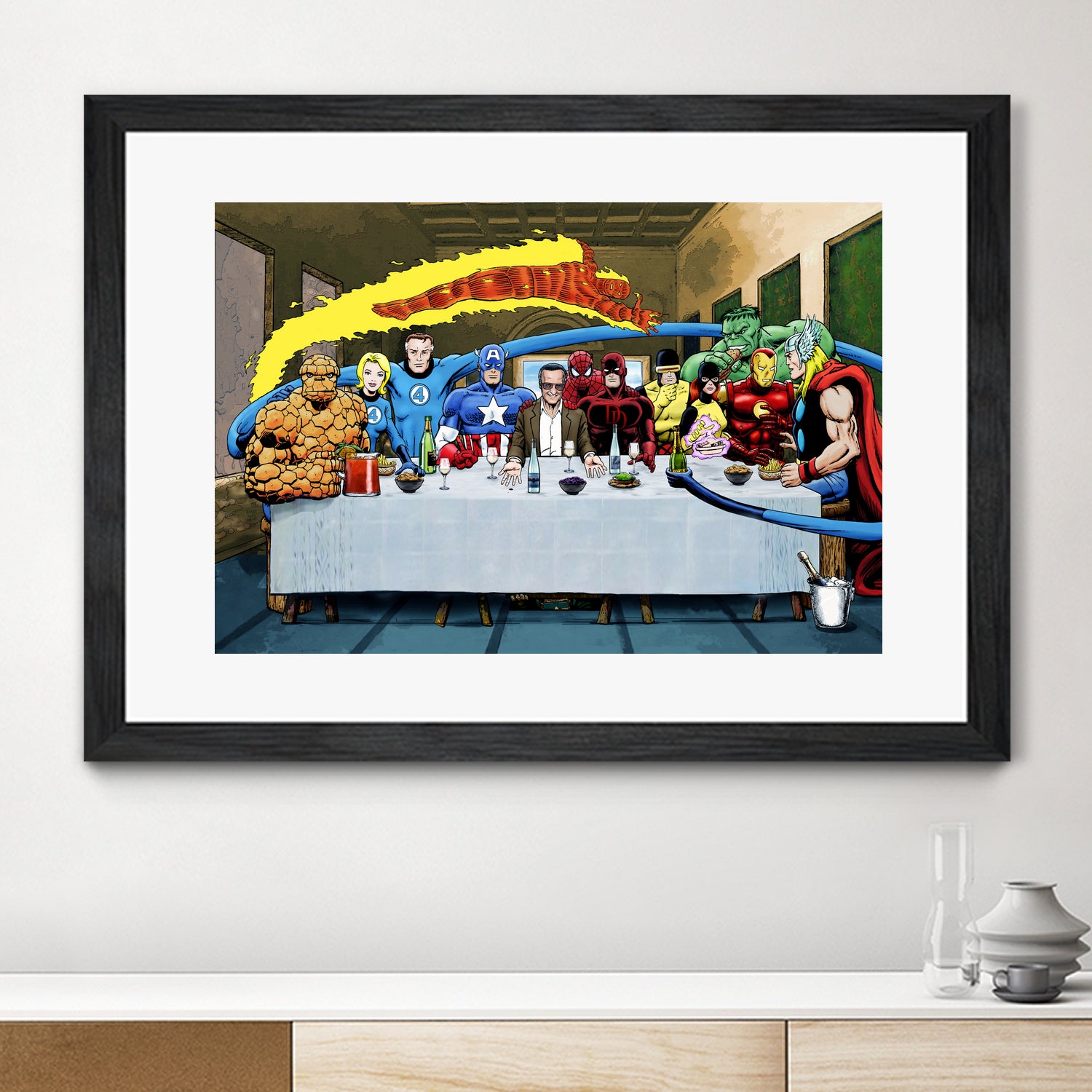 Marvel: Stan Lee's Super Supper by Dan Avenell on GIANT ART - gray digital drawing