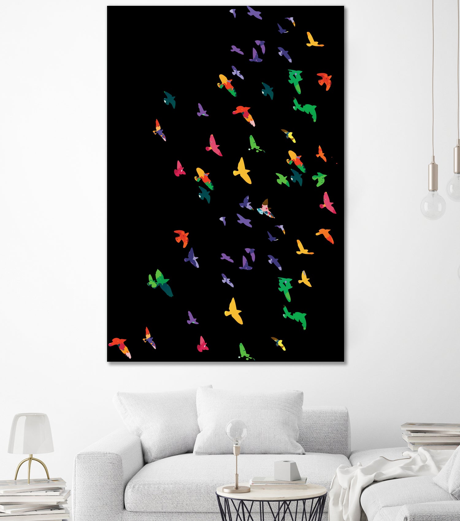 Colorful Flying birds by Cindy Shim on GIANT ART - green vector illustration