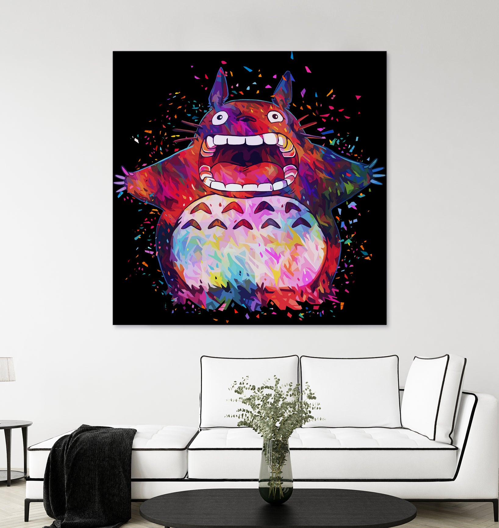 Totoro by Alessandro Pautasso on GIANT ART - black digital painting