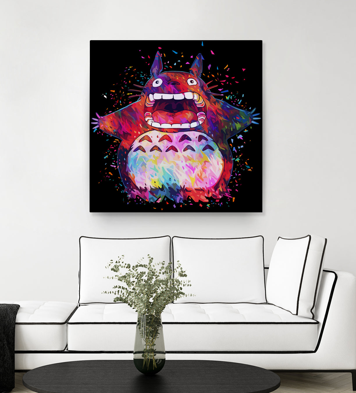 Totoro by Alessandro Pautasso on GIANT ART - black digital painting