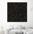 Ab Linear Rainbow B by Emeline Tate-Robertson on GIANT ART - black digital painting