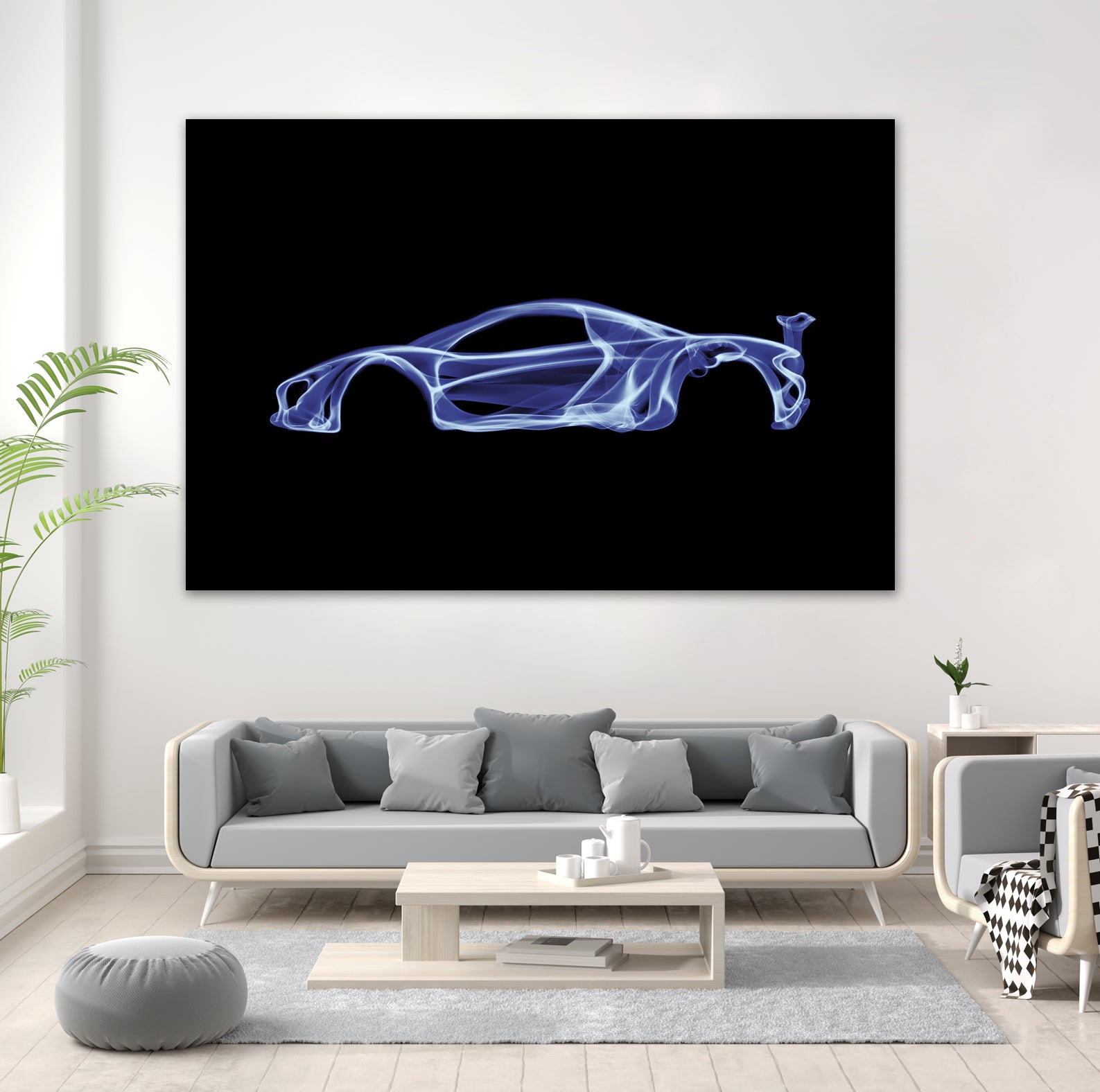 McLaren P1 by Octavian Mihai Mielu on GIANT ART - blue digital painting