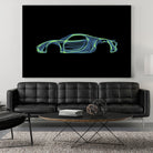 Porsche 918 spyder by Octavian Mihai Mielu on GIANT ART - green digital painting