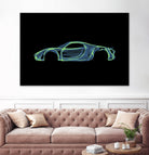 Porsche 918 spyder by Octavian Mihai Mielu on GIANT ART - green digital painting