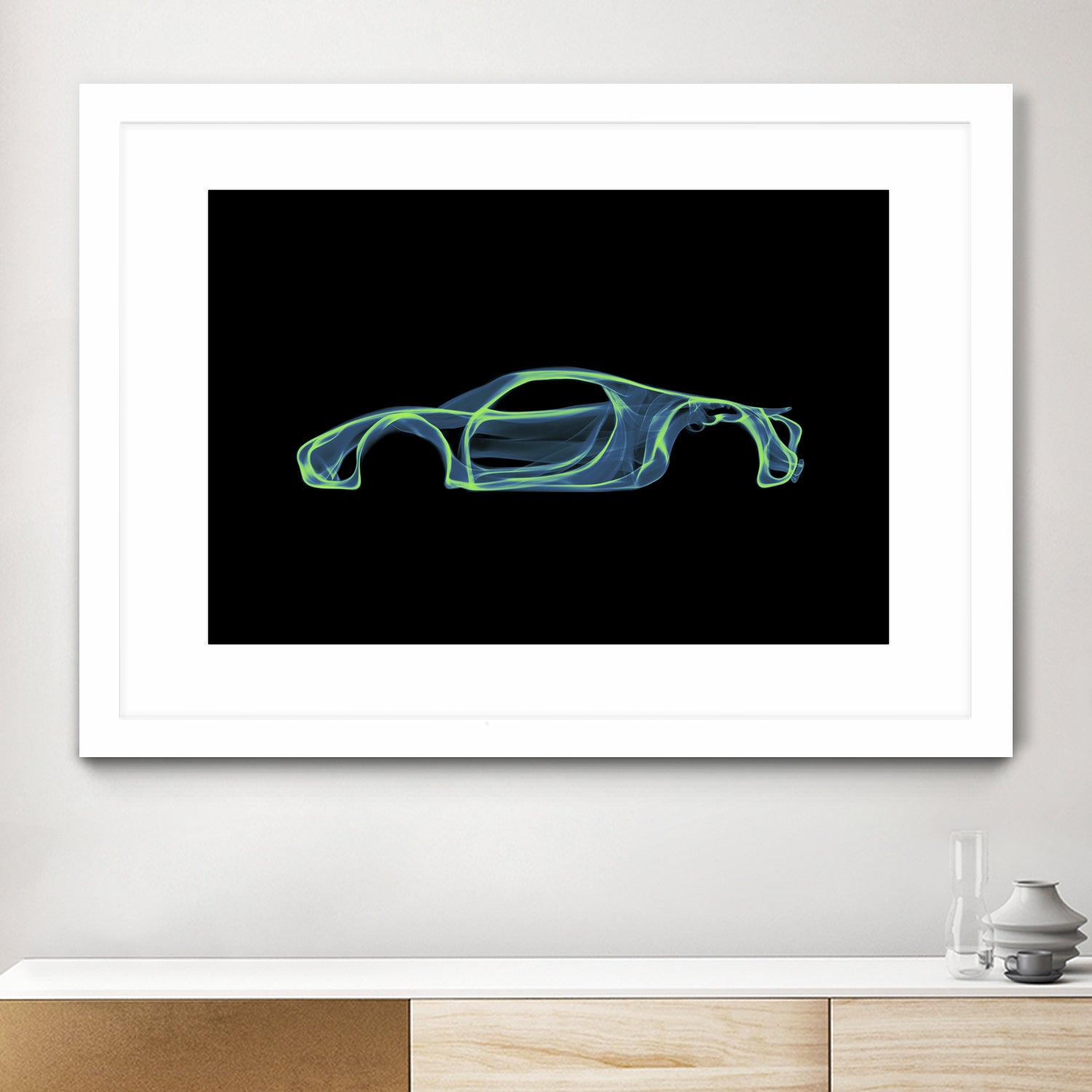 Porsche 918 spyder by Octavian Mihai Mielu on GIANT ART - green digital painting