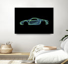 Porsche 918 spyder by Octavian Mihai Mielu on GIANT ART - green digital painting