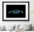 Porsche 918 spyder by Octavian Mihai Mielu on GIANT ART - green digital painting