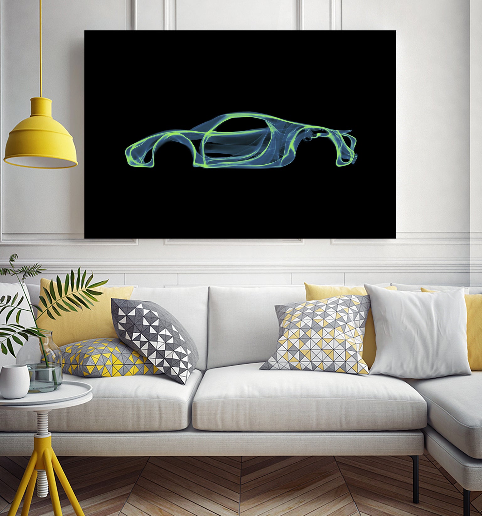 Porsche 918 spyder by Octavian Mihai Mielu on GIANT ART - green digital painting