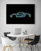 Porsche 918 spyder by Octavian Mihai Mielu on GIANT ART - green digital painting