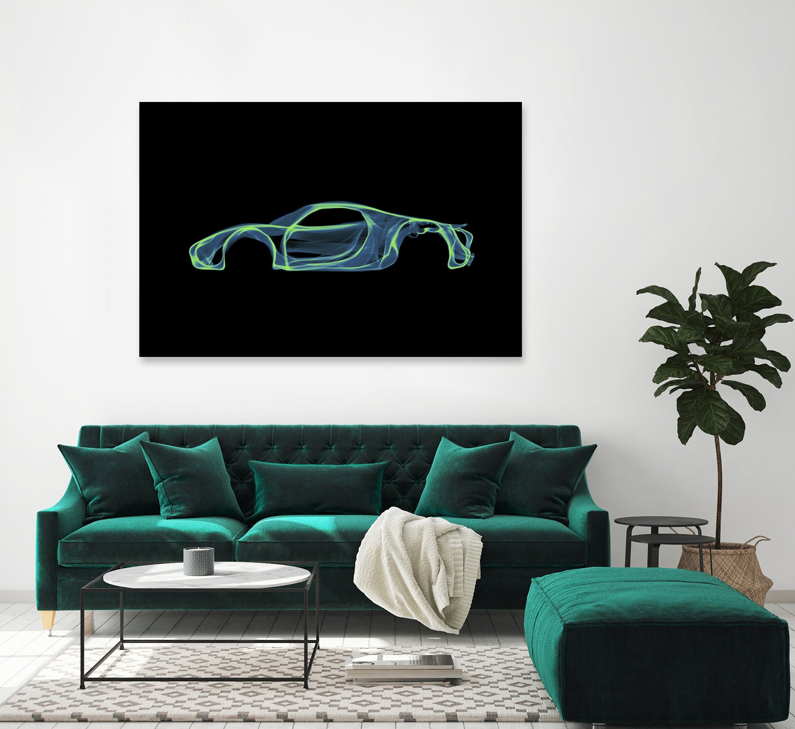 Porsche 918 spyder by Octavian Mihai Mielu on GIANT ART - green digital painting