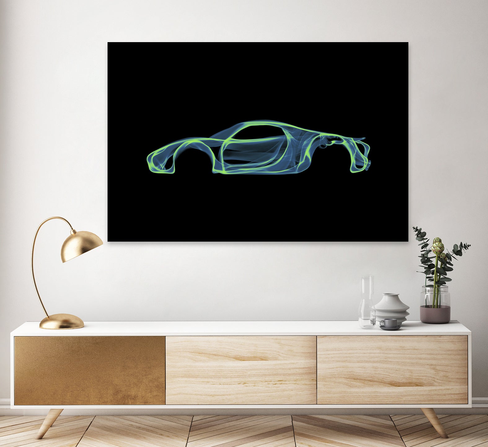 Porsche 918 spyder by Octavian Mihai Mielu on GIANT ART - green digital painting