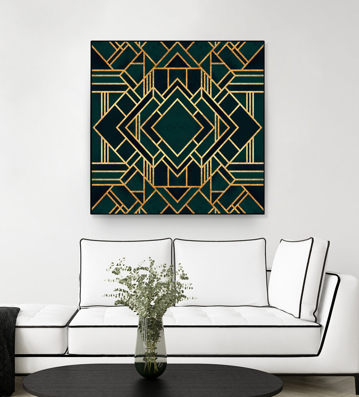 Art Deco 2 by Elisabeth Fredriksson on GIANT ART - green mixed media