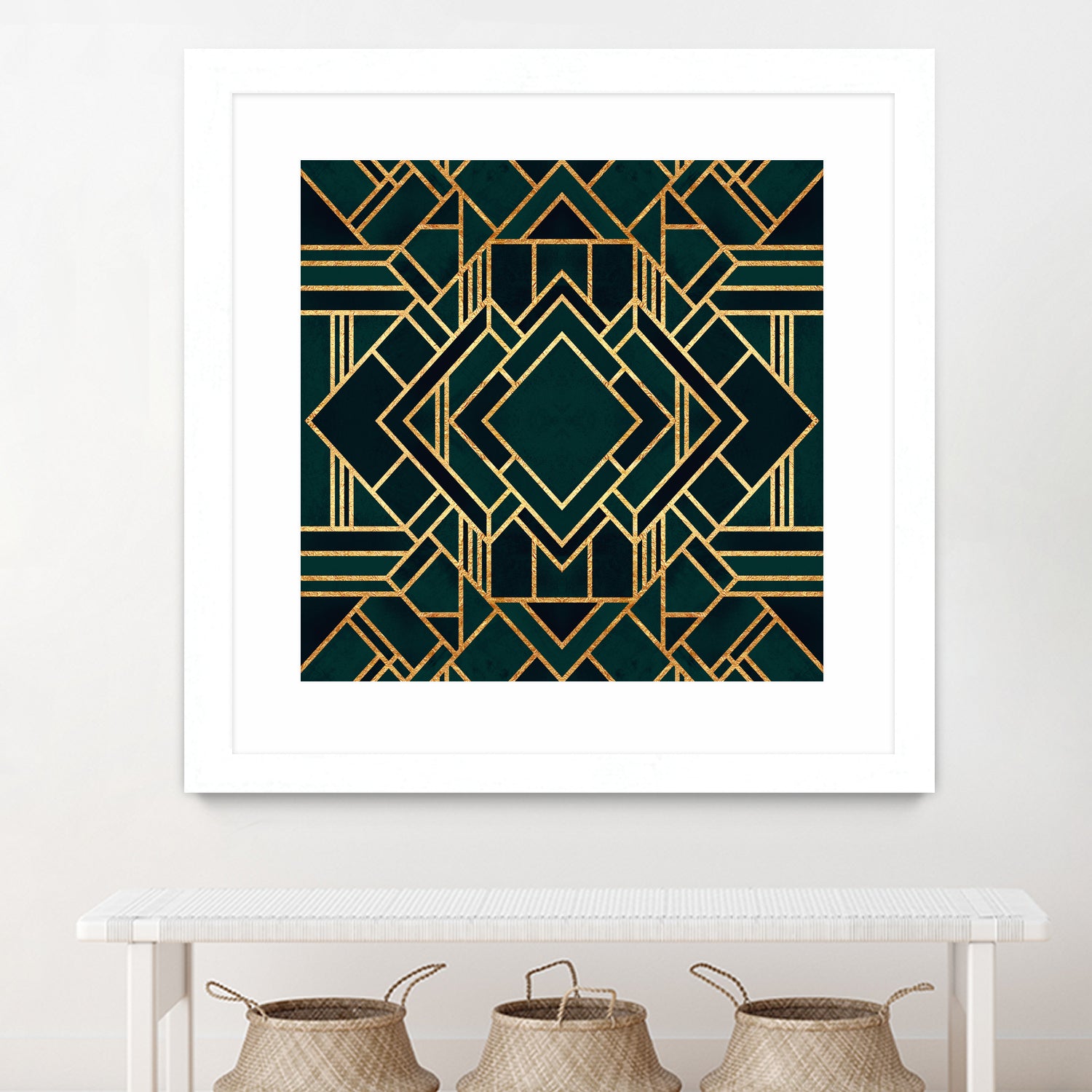 Art Deco 2 by Elisabeth Fredriksson on GIANT ART - green mixed media