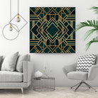 Art Deco 2 by Elisabeth Fredriksson on GIANT ART - green mixed media